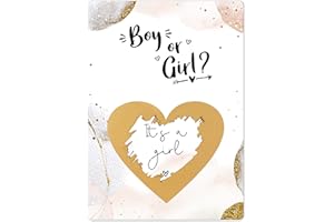Joli Coon 10 Gender reveal scratch cards - It's a girl - Gender reveal ideas - Golden Glamour - Gender reveal games