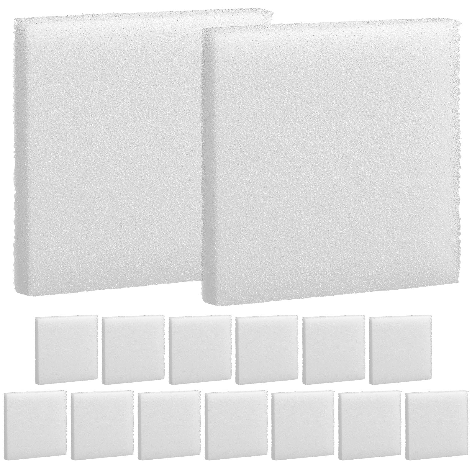 Photo 1 of Maxcheck 15 Pcs Poly Foam Pads Compatible with Fluval C3 Filter White Foam Sponge Pad for Aquarium Filter Media Replacement