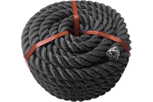 Aoneky Black Twisted Rope (1 in x 50 ft)