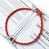 luckydolma Tibetan Handmade Blessed Red String Bracelet - 5-Color Sutra Flag Thread for Women Men, Himalayan Amulet Gift for Positivity, Health & Wealth