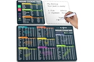 MOUNT WALKER Instant Pot Cheat Sheet Magnet Set (1 Set of 3 Pcs) - Instant Pot/Pressure Cooker Accessories, Instant Pot Cookbook, Instant Pot Recipe Book with Magnetic Whiteboard for Fridge (Black)