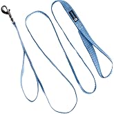 Blue-9 Reflective 6ft Multi-Function Dog Leash with Traffic Loop, Blue, S/M