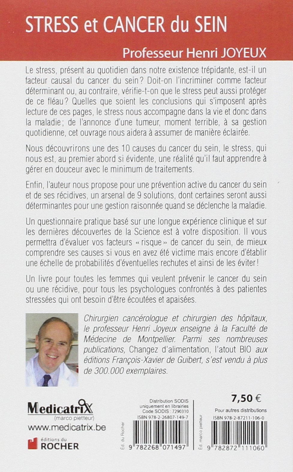 Amazon Fr Stress Et Cancer Du Sein Joyeux Henri Livres