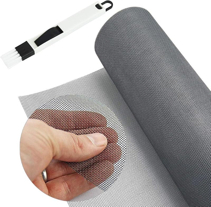 BUZIFU Fiberglass Window Screen Mesh 1.2x2.5m Insect Fly Wire Mosquito Net Grey
