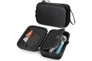 MEDMAX Hard Shell Case for Portable Nebulizer Asthma Inhaler, Portable Shockproof Anti-Scratch Travel Carrying Case for Personal Inhalers Nebulizador for Breathing Problems Handheld Nebulizer, Black