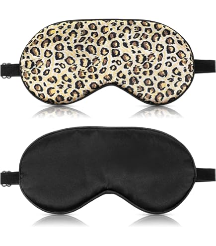 3 Pack Leopard Sleep Masks For Shift Work, Travel, And Naps - Soft Eye Shade Cover With Nose Pad For Men, Women, And Kids | Buy Now With Express International Delivery