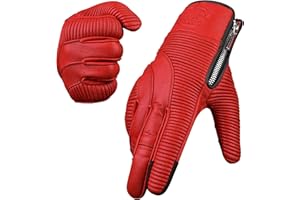 J.A.G. Motorcycle Gloves - Premium Leather Perforated Motorcycle Gloves for Men with Knuckle Protection | Touchscreen Motorbike Riding Gloves