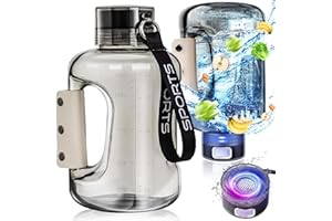 COFEYMERA Hydrogen Water Bottle, 50.7oz/1.5L Large Hydrogen Water Bottle Generator, 1.5L Ion Water Bottle Improve Water Quality in 3 Minutes, Water Ionizer Machine Suitable for Travel and fitness Drinking(Grey)