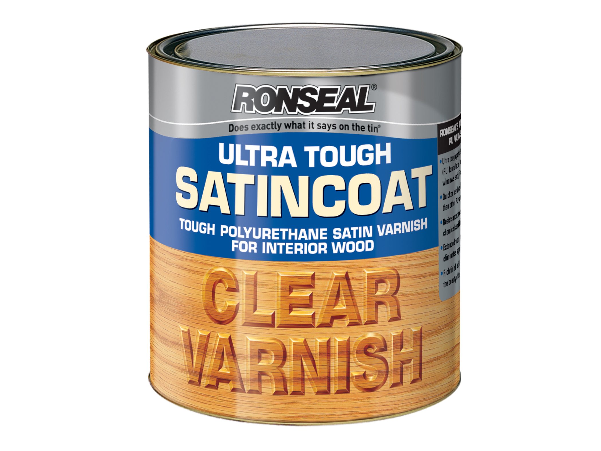 Ronseal UTVSC750 750ml Ultra Tough Internal Clear Satincoat Varnish