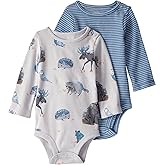 little planet by carter's baby-boys 2-pack Long Sleeve Bodysuits Made With Organic Cotton