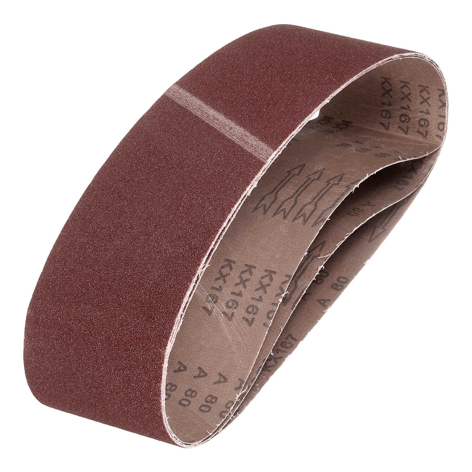 HARFINGTON 3 x 24 Inch Sanding Belts, 10 Pcs 80