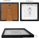 YiPinYin 8x8 Inch Photo Frame Set of 3 with Double Mounts 6x6 In Square Frames view 6