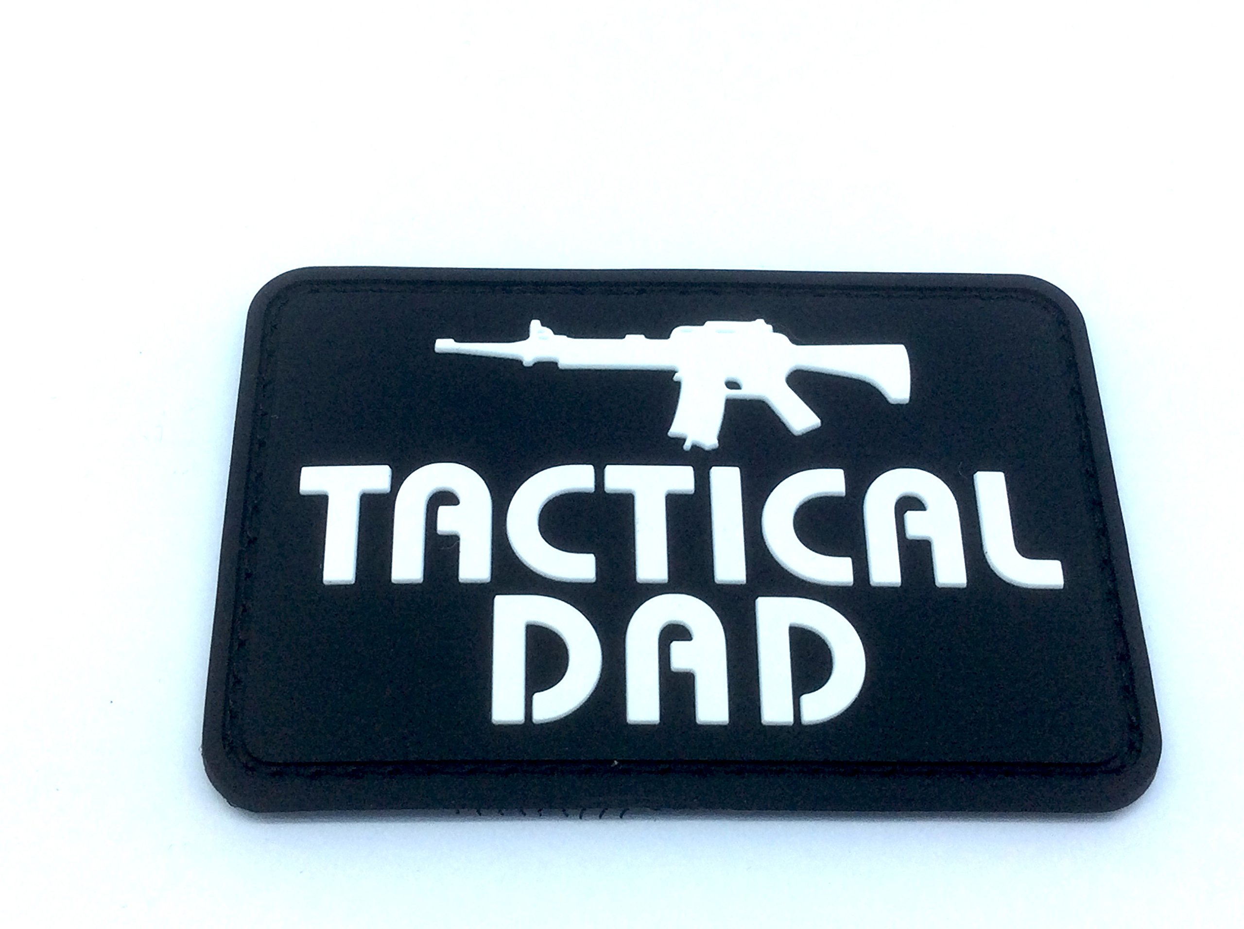 Tactical Dad Black PVC Airsoft Paintball Morale Patch