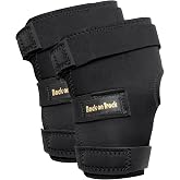 BACK ON TRACK Hock Boots with Holes for Horses (Pair) | Breathable Material, Secure &amp; Adjustable Fit, Horse Leg Boots with 3 Hook and Loop Buckles, Black, Size: Medium