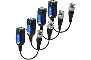 CERRXIAN HD Video Balun Connectors BNC Male to 2 Screw Terminal Balum Solderless Connector Passive HD CVI/AHD/TVI/CVBS Signal
