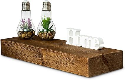 Rustikal Wandregal Holz / Wandregal eiche massiv holz regal baumrinde