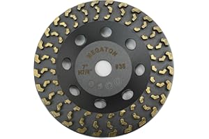 TRENION Megatron 7" Diamond Cup Grinding Removing Disc Wheel for Any Concrete, Paint, Epoxy, Glue and Mastic with CDB New Technology (Megatron 7")