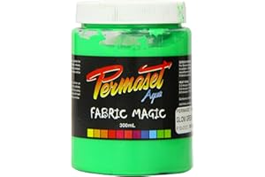 Permaset Aqua Fabric Supercover Screenprinting Inks - Glow Green - 300 mL