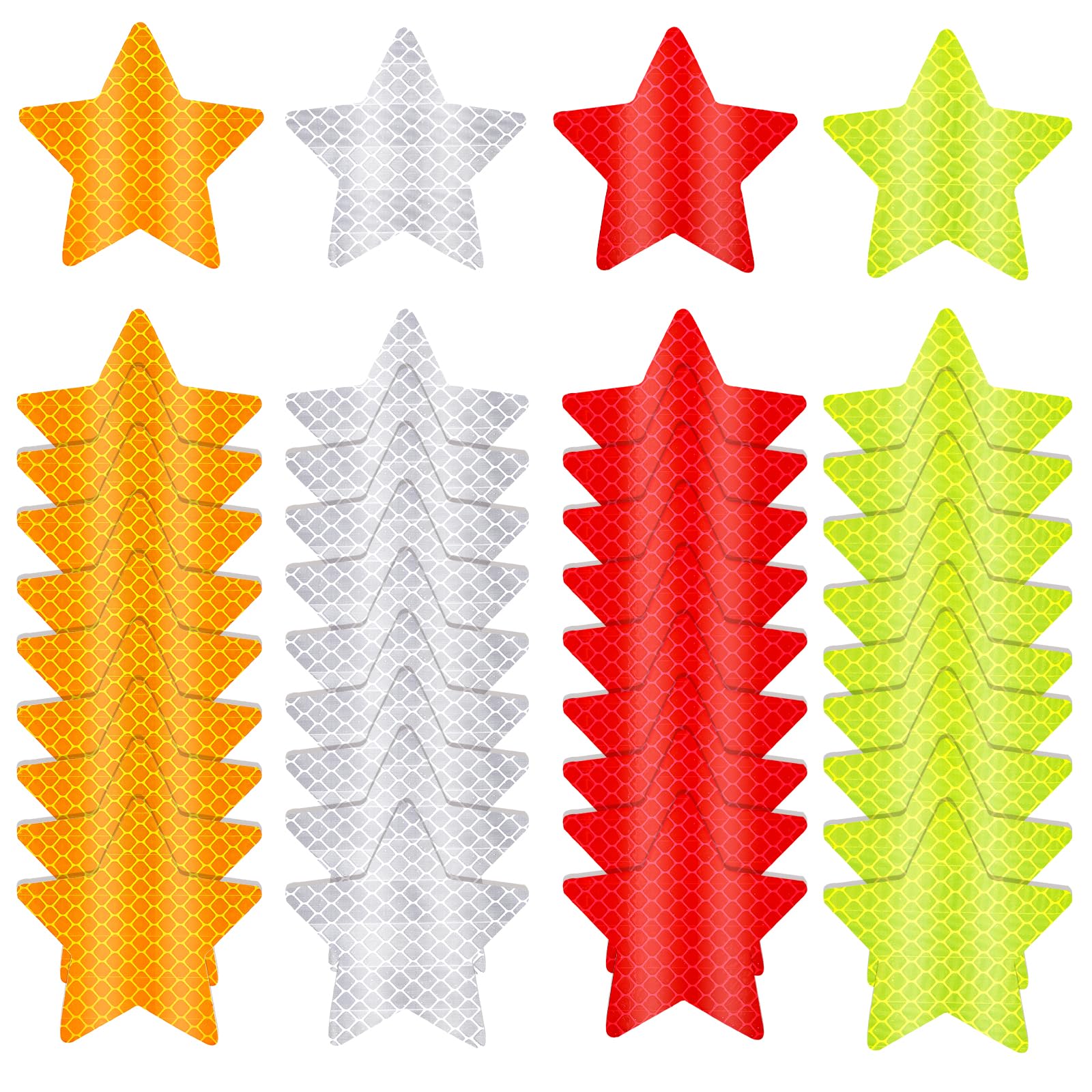 Photo 1 of Ymapinc 40Pcs Star Shape Reflective Stickers, Warning Safety Reflector Stickers for Kids, Waterproof Safety Helmet Stickers for Vehicles, Bicycles, Motorcyclesc and Construction Workers