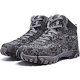 YINGCSM Men's Snow Boots Warm Fur Lined Camouflage Winter Hiking Boot Non-Slip Outdoor Work Shoes
