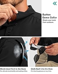 Men's Fishing Shirts with Zipper Pockets UPF