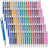 Gueevin 200 Pcs Inspirational Pens Employee Appreciation Gift Black Ballpoint Ink Funny Motivational Thank You Pens Bulk for Office Worker Teacher Women Men(Inspirational Style)
