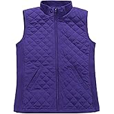 Bienzoe Women Quilted Casual Vest: Lightweight Packable Sleeveless Jacket