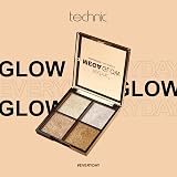 Technic Mega Glow Highlighter Palette 4 Shimmer Powders 10g Vegan view 2