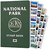 National Parks Stamp Book with Sticker Set: Passport-Sized National Park Book with Passport Stickers, Travel Planner, Map, and Parks Checklist Tracker
