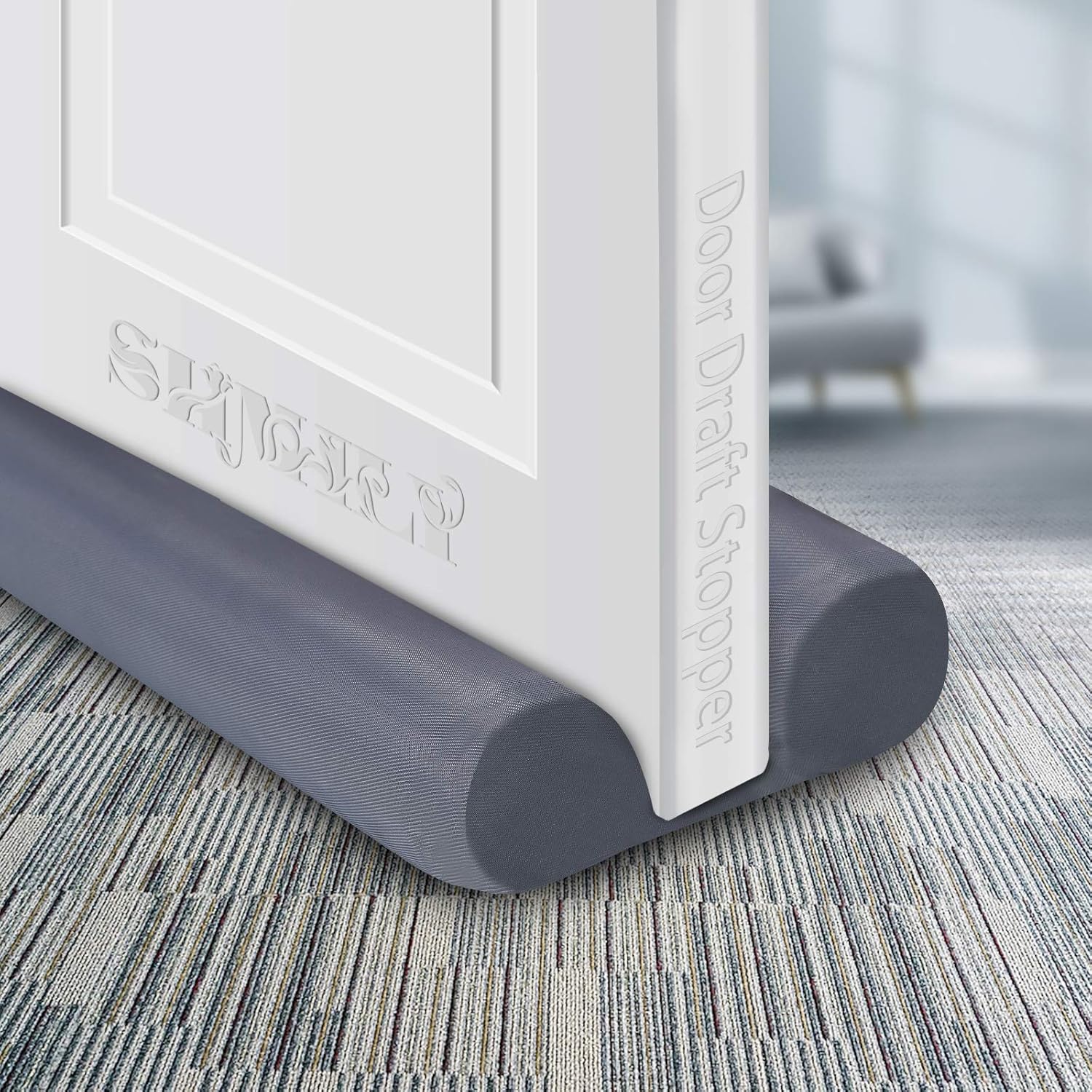 Draft Stoppers - Door Draft Stopper, Draft Stopper for Bottom of Door SHMILY Adjustable Size from 32