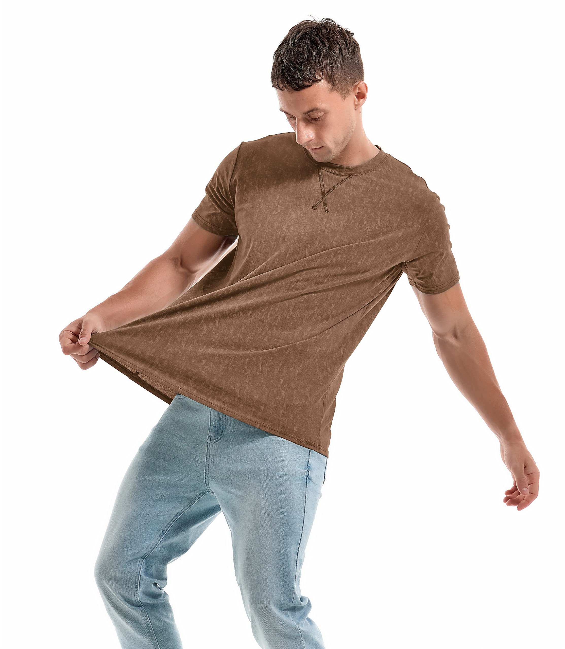 KLIEGOU Men's T-Shirts - Premium Cotton Crew Neck Tees S - 4XL