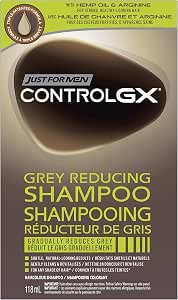 Just For Men Control GX Grey Reducing Shampoo – Gradually Colors Hair – 4 Fl Oz