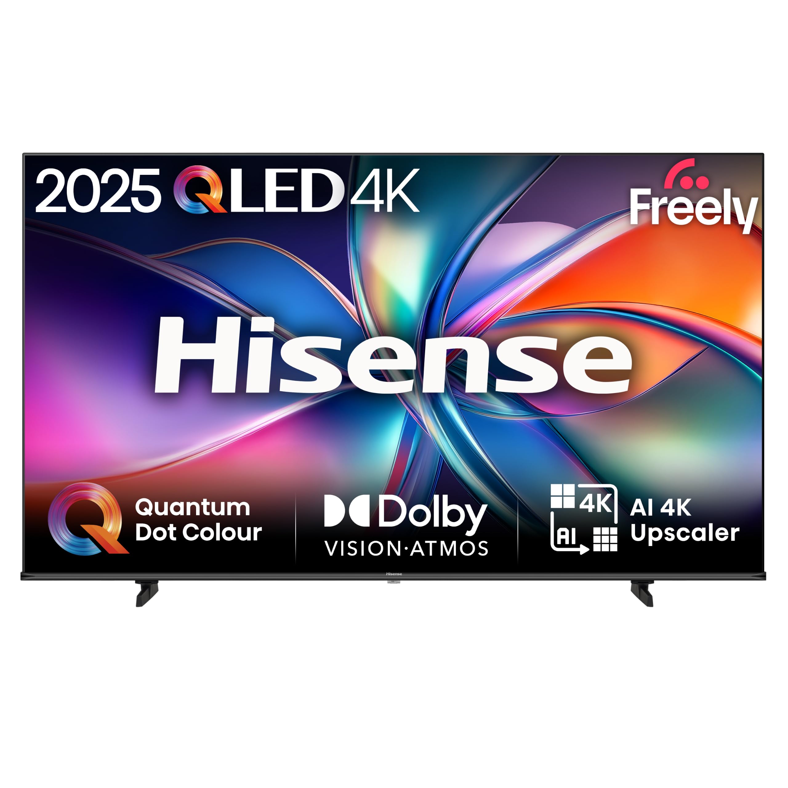 Hisense 75" 75E7QTUK QLED Smart AI TV - 4K Direct Lit Viewing, Quantum Dot Colour, Hi-View AI Engine, Dolby Vision, Dolby Atmos with Freely, Disney +, YouTube, Netflix