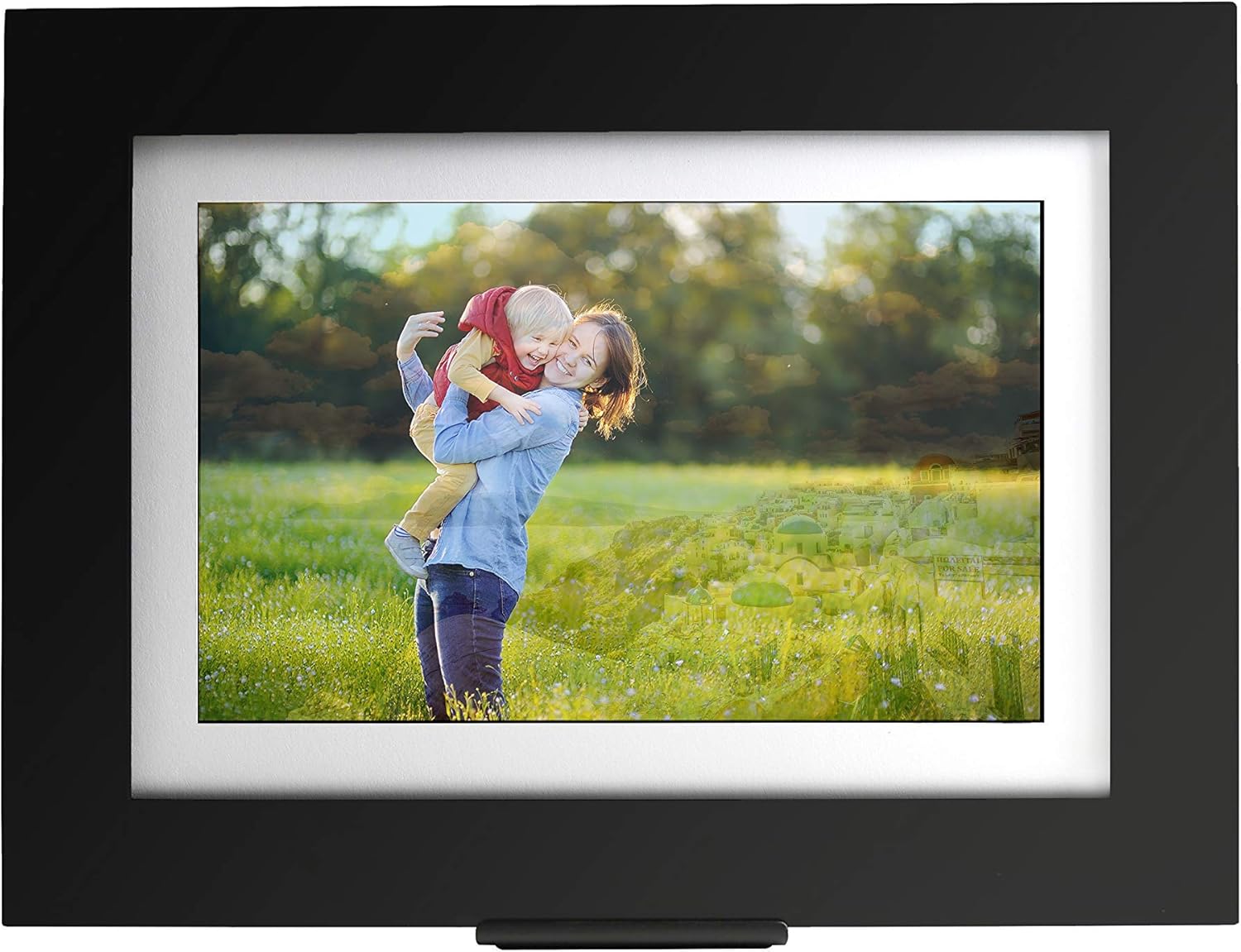 PhotoShare Friends and Family Smart Frame 10.1" Digital Photo Frame, Send Pics from Phone to Frame, Wi-Fi, 8 GB, Holds Over 5, 000 Photos, HD, 1080P, Black/White Mattes, iOS, Android : Camera & Photo