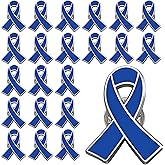 Blue Ribbon Colon Cancer Awareness Enamel lapel Pins Public Charitable Fundraising Souvenir Badge Bulk