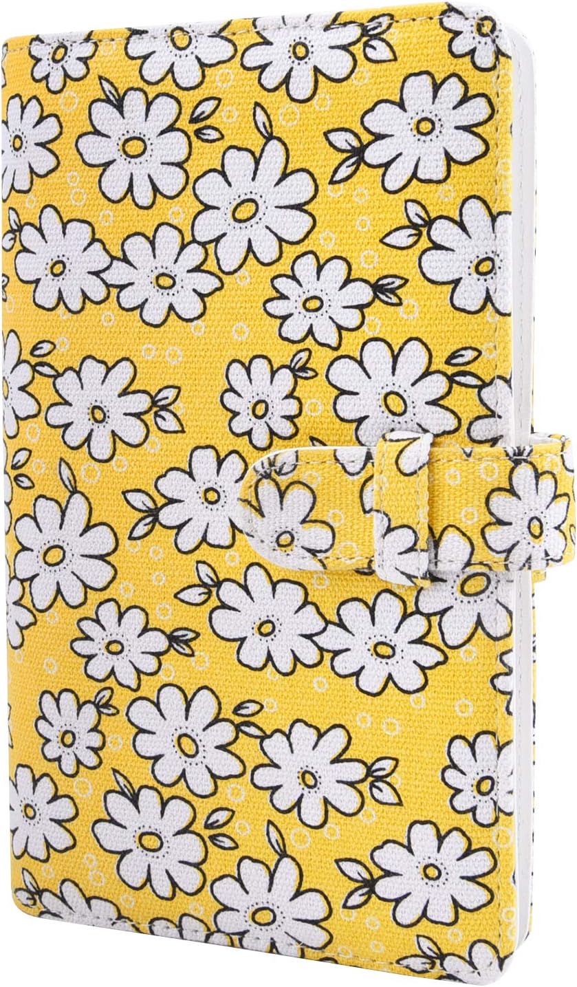 Sunmn Wallet Flower Photo Album Compatible with Fujifilm Instax Mini 11 9 8 90 70 26 Liplay Hybrid Instant Camera Film, Share SP-2, Link Smartphone Printer Photos, Yellow