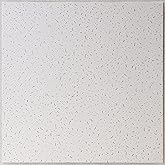 uDecor Iconic Petra Ceiling Tile 2x2 Tegular Box of 10 for Drop Ceiling Grids - Fire Resistance Class A Rated
