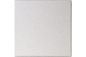 uDecor Iconic Petra Ceiling Tile 2x2 Tegular Box of 10 for Drop Ceiling Grids - Fire Resistance Class A Rated