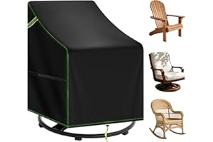 Outdoor Chair Cover, Adirondack Chair Covers Waterproof, 420D Patio Chair Covers for Outdoor Furniture, Swivel Lounge Chair C
