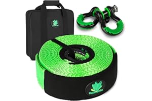 ZOSTERA Heavy Duty Tow Strap 3" x 30' Recovery Strap Tested 35,000 LBS Break Strength Emergency Off Road Towing Rope with 3/4 D Ring Shackles Storage Bag