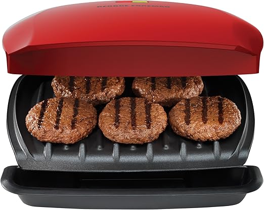 George Foreman Grill Classic Plate Grill And Panini Press 5 Servings Red Gr2080rc Amazon Ca Home Kitchen
