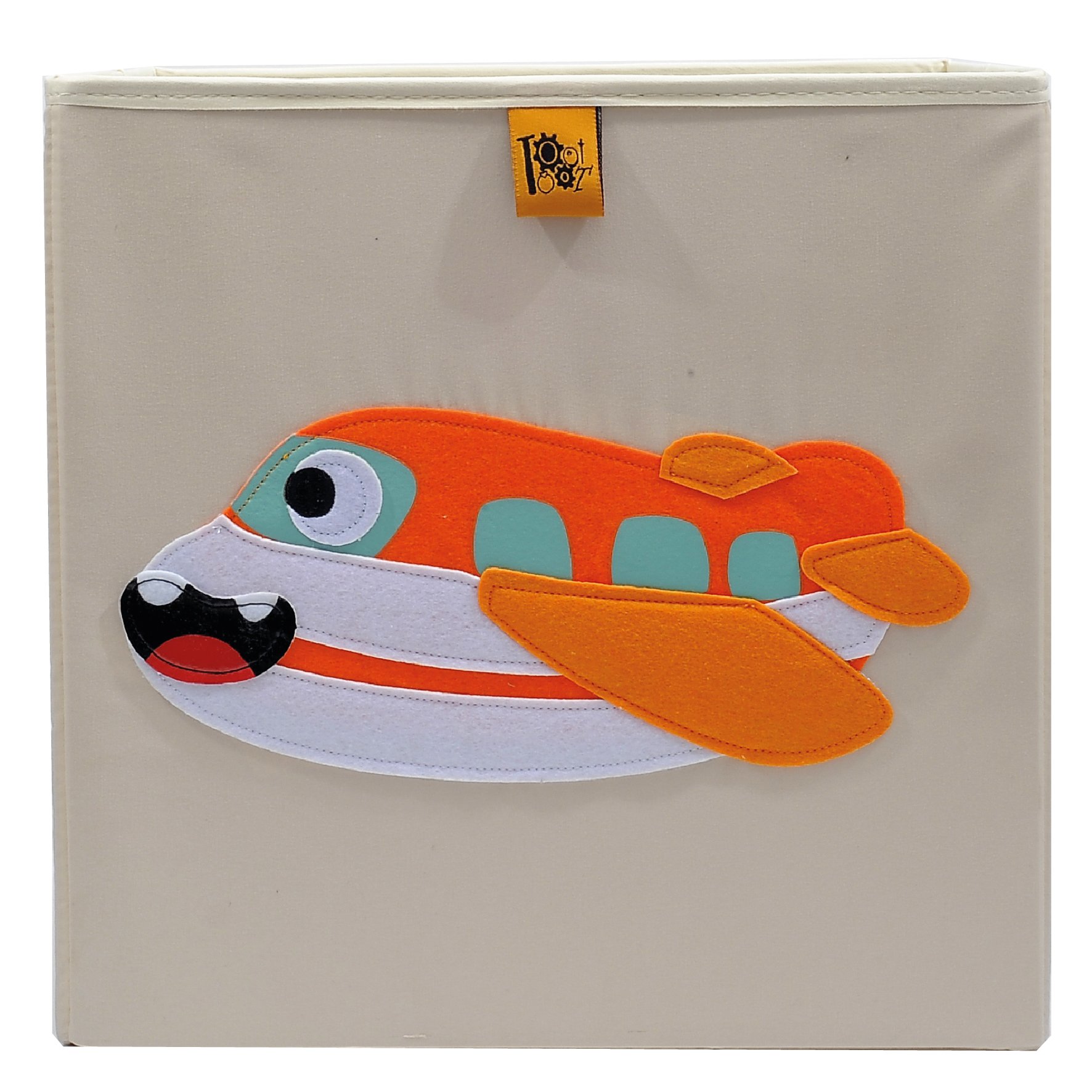 Toot Toot Square Children Storage Box Toy Organiser Foldable (Aeroplane)
