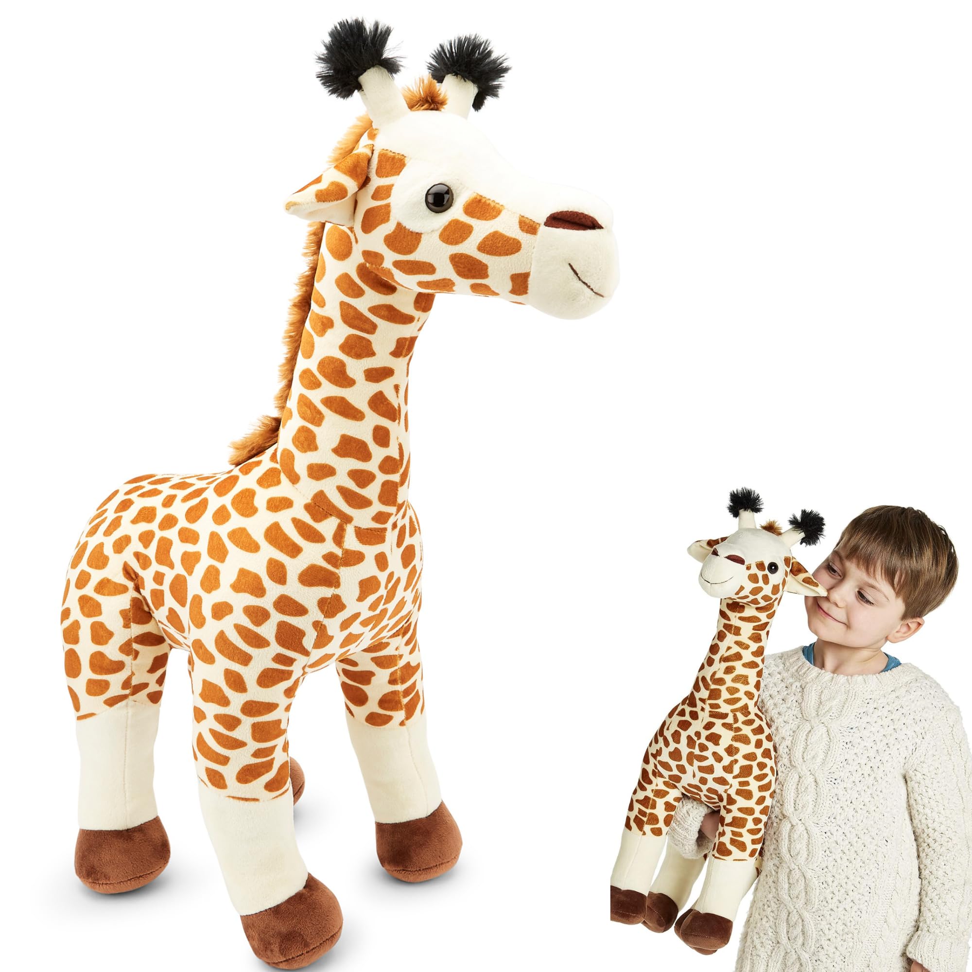 Zappi Co Children's Realistic Lifelike Large Plush Toy - Soft & Cuddly Stuffed Animal for Boys and Kids (53cm Height) (Giraffe) — image 1