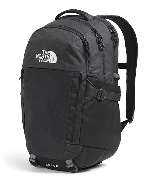 THE NORTH FACE RECON EVERYDAY LAPTOP BACKPACK – DAYPACK, WATER REPELLENT, LAPTOP SLEEVE, 2 WATER BOTTLE POCKETS, ASPHALT GREY LIGHT HEATHER/TNF BLACK-NPF, ONE SIZE