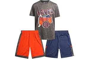 Pro Athlete Boys' Active Shorts Set - Performance T-Shirt and Dry Fit Shorts Set - Summer Activewear Set for Boys (8-16)