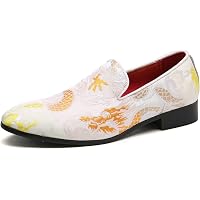 Amazon.com | Santimon Mens Penny Loafers Embroidery Casual  display picture 3