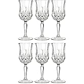 Barski Wine Glass - Goblet - Red Wine - White Wine - Water Glass - Stemmed Glasses - Set of 6 Goblets - Crystal like Glass - 7.75 oz. Beautifully - Cut Crystal - Designed Made in Europe