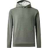 M MAELREG Mens Hoodies Pullover Fleece Warm Lightweight Grid Texture Athletic Golf Hooded Sweatshirt with Kangaroo Pocket