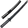 E-BOGU Polypropylene Practice Katana Mokume Style (24.5") with Black Saya Scabbard
