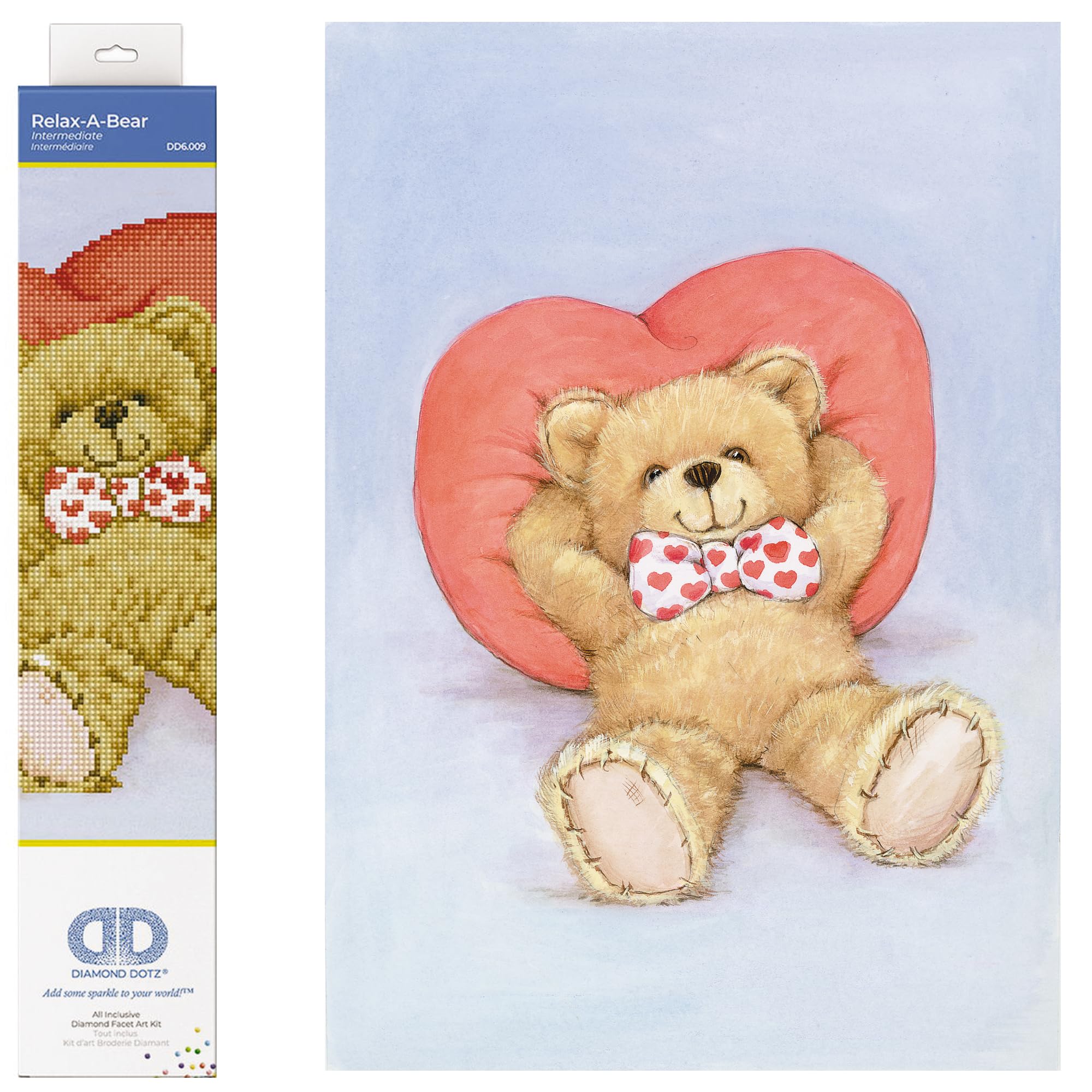 Diamond Painting Kit, Intermediate, DD6, Relax a Bear
